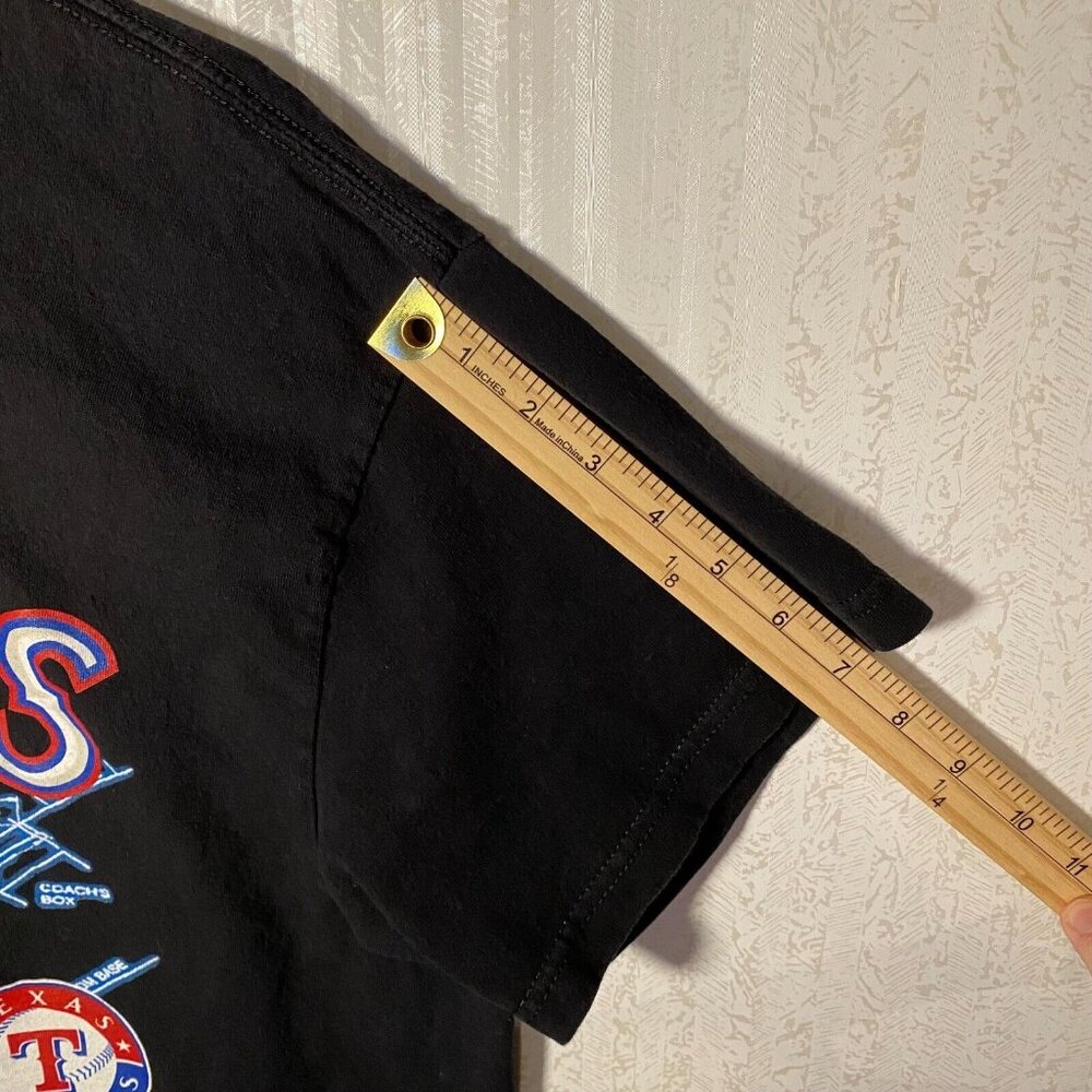Texas Rangers MLB Genuine Merchandise Black Logo‎ T-shirt Size Large - Picture 6 of 7